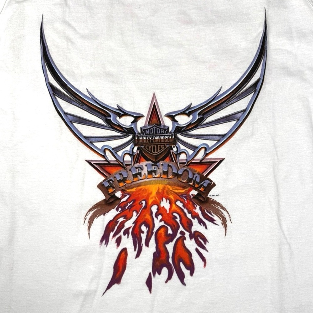 Lot of 2 - NWT Vintage Harley-Davidson Tank Top Biker Eagle USA Flag  XL - Picture 10 of 15